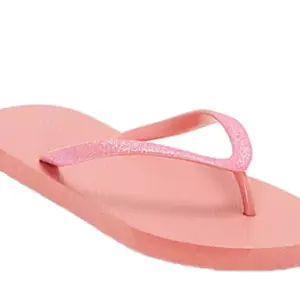 flip Flop Pink Glitter Flat Sandals Mixt XL 9 - Slip On - Slide Shoe Footwear Girl Women Summer solid color