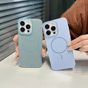 Magsafe Magnetic Wireless Charging - Slim Ring Hard Case for iPhone 17 Pro Max/16 Pro Max/15 Pro/14/13/12/11, New Glitter Design, Luxury Vibe, Couple Style, Full-Body Drop-Proof Protective Cover