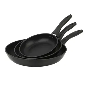 3-Piece Nonstick Skillet Set, Aluminum Frying Pans, Easy Clean Lightweight Cookware, Dishwasher Safe Kitchen Pan Set