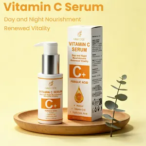 Halo Code Vitamin C Serum - Brightening & Dark Spot Corrector for Glowing Skin- Hydrating & Antioxidant Formula with Vitamin E & Ferulic Acid skincare hyaluronic anti-wrinkle vitiminc deeply hydrate Moisturizing Face retinol Face Serum Intense