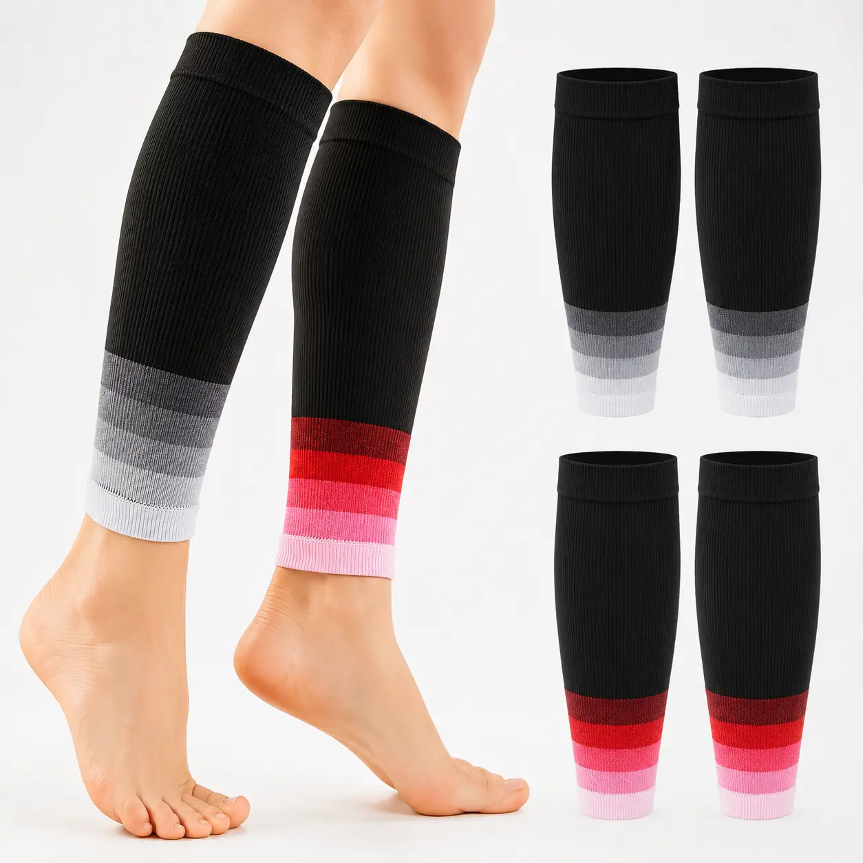Calf Compression Sleeves - 20-30mmHg Leg Sleeves for Running, Shin Splint Relief, Circulation Support & Recovery, Leg Sleeve