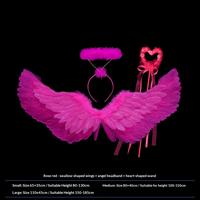 Rose red wings + headband + wand