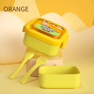 2-In-1 Baby Bento Box Set, 22.3oz + 11.8oz PP Lunchbox with Removable Inner Tray and Lid, Leak-Proof Silicone Seal, Microwave & Dishwasher Safe