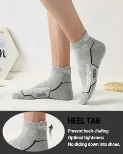 Men's Performance Ankle Socks 5-Pair Pack - Lightweight Running Socks with Targeted Cushioning, Arch Compression, and Breathable Fabric for Sports and Daily Use