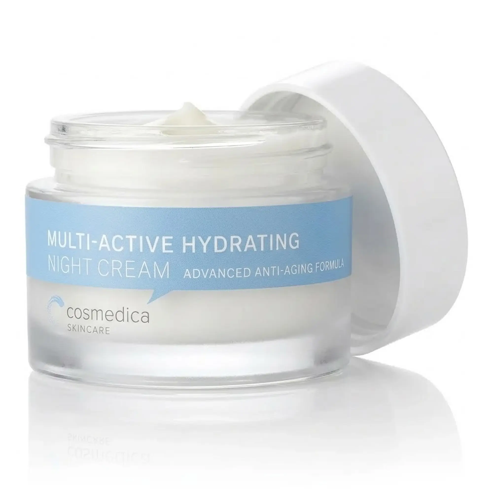 Cosmedica Skincare Multi-Active Hydrating Night Cream – Anti Aging Face & Neck Moisturizer with Hyaluronic Acid, Shea Butter, Glycolic Acid & Vitamin E – Overnight Wrinkle Repair Cream for Dry & Sensitive Skin, 2 oz