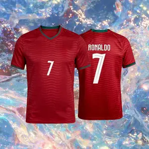 2026 Portugal Home And Away Red Green Black 7# Cristiano Ronaldo Short And Long Sleeve Soccer Jersey Fans Version