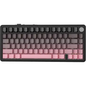 MAMBASNAKE×ATTACK SHARK X85 Wireless Mechanical Gaming Keyboard with Knob Hot Swappable BT5.1/2.4Ghz/USB-C Side Print PBT Keycaps 75% Gasket Mount RGB Coiled Cable Linear White Jade Switch for PC/MAC/Win