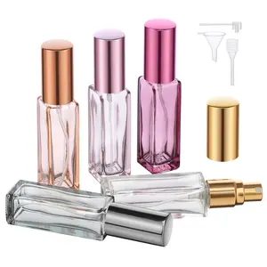 5 count 10ML Perfume Travel Refillable, Mini Cologne Perfume Bottles Empty, Portable Atomizer Sprayer for Perfume Travel Size  Bottle Pocket Glass  Bottles Toiletries Sample Dispenser