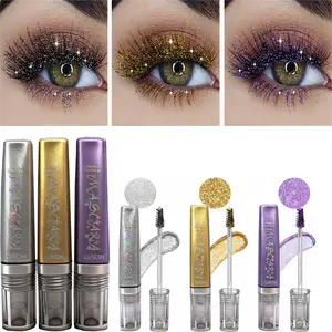 Long Lasting Shimmer Mascara Waterproof Sweatproof Easy Wear Fluffy Lashes Mascara