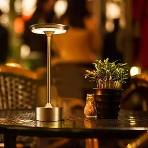Rechargeable Table Lamp, Cordless Table Lamp, Touch Control LED Desk Lamp, Bedside Nightstand Lamp for Dining Restaurant Patio, Light Decor