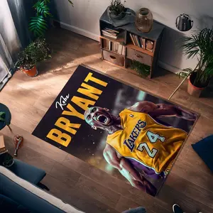 DOORMAT Kobe Bryant Branded Rug – Animation Rug for Basketball Fans | WashableRug & PolyesterRug | PersonalizedGift for Mamba Mentality