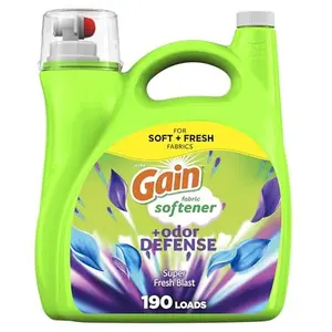 Gain Super Fresh Blast Liquid Odor Defense Fabric Softener, 140 FL OZ 190 Load, Softening Laundry Conditioner for 2 in 1 Freshness plus Odor Protection