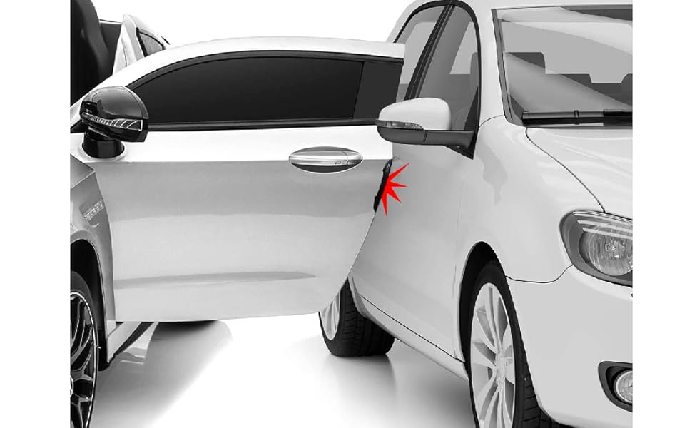 2PCS Car Door Edge Guards – Black Trim Protectors Prevent Scratches & Dents, Easy Install for Cars, SUVs & Trucks