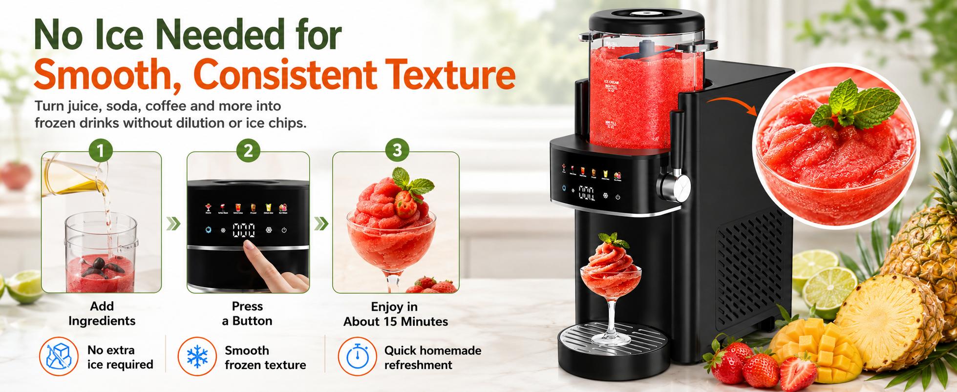 S1 Slushie Machine & Ice Cream Maker – Make Frozen Margaritas, Frappés & Ice Cream at Home | Fast Cooling, Easy Clean, Summer Party Essential S1 Slushie Machine & Ice Cream Maker – Make Frozen Margaritas, Frappés & Ice Cream at Home | Fast Cooling, Easy Clean, Summer Party Essential