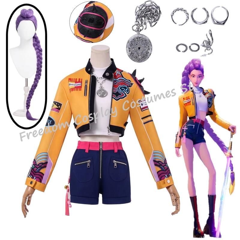 2026 Halloween Anime KPop demon Cos chasseurs Superstar Rumi Cosplay Costume perruque ensemble complet fille groupe Lumi Gifts