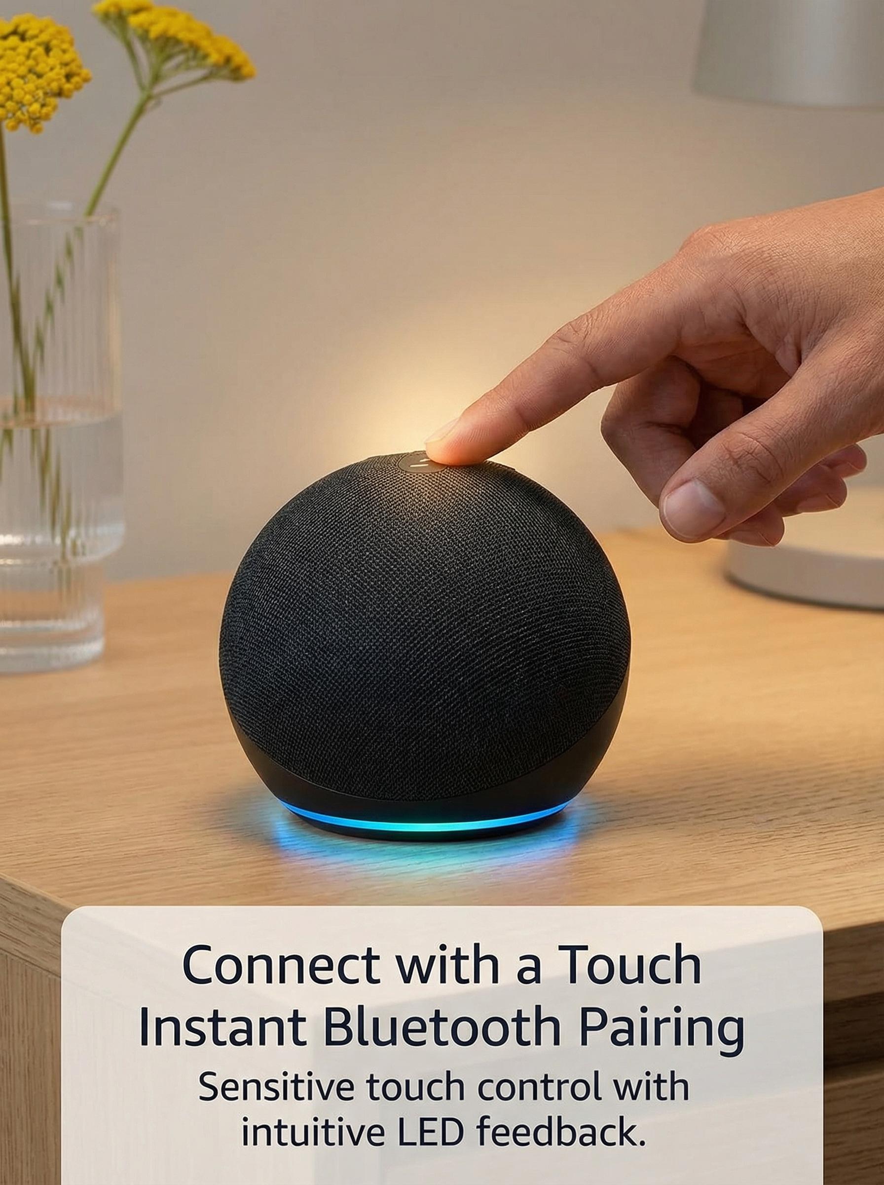 Portable Bluetooth Speaker with Ambient RGB Night Light Rechargeable Wireless Stereo Soundbox with Heavy Bass for Sleep, Home Office & Relaxing, Unique Gift Idea