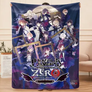 Diabolik Lovers brainstorm  flannel blanket, exclusive gift for home, office, camping travel, personalized pattern design, modern style, soft texture