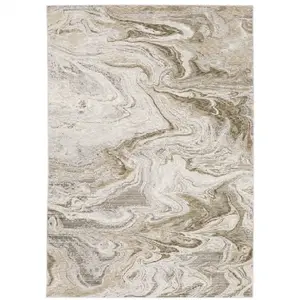 212 MAIN 6x9 ft. Beige & Ivory Power Loom Stain-Resistant Low Pile Rectangle Area Rug, Modern Abstract, Contemporary Home Decor Textile for Indoor Use, Contemporary Rugs, Home Decor Rugs