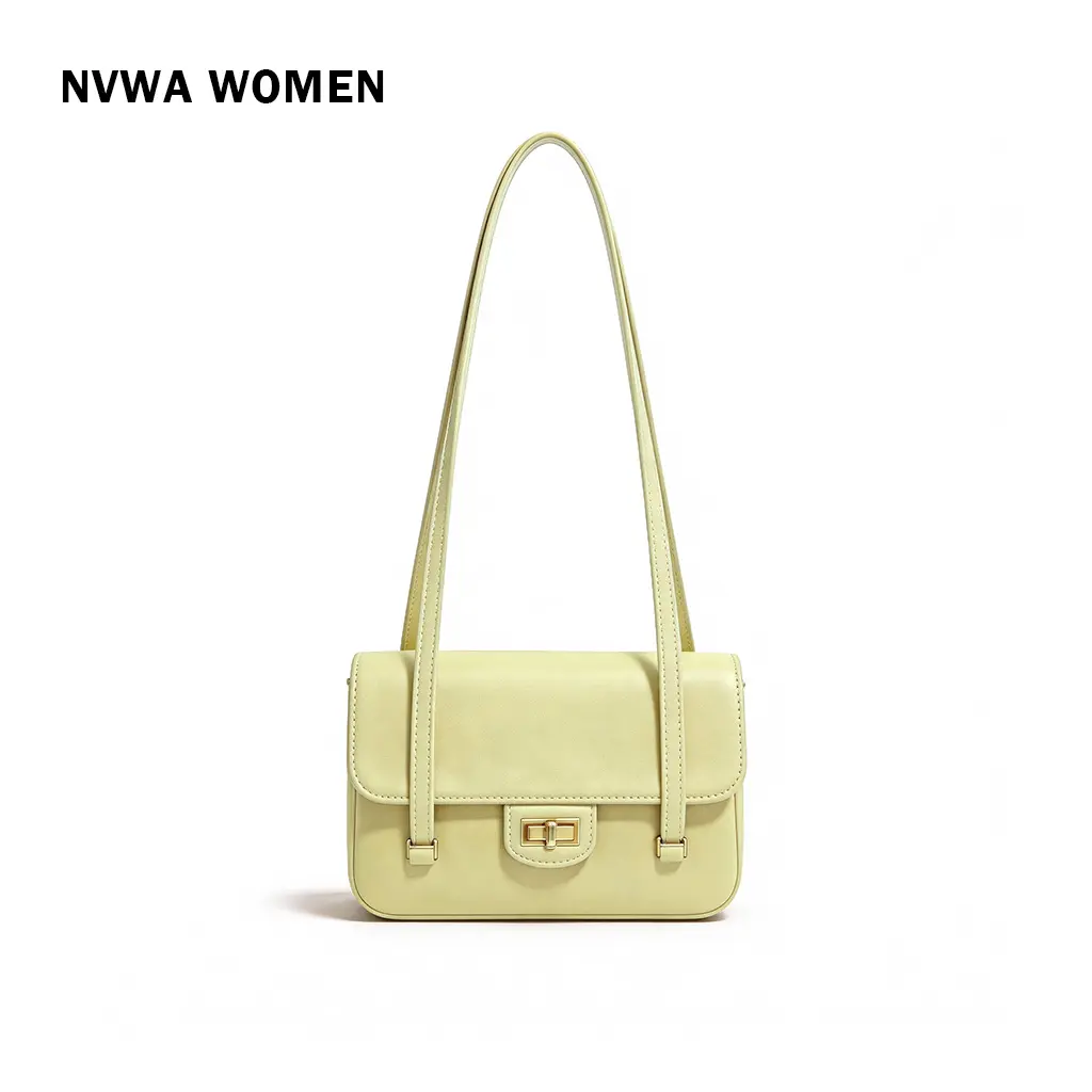 Women's Flap Shoulder Bag, Butter Yellow Minimalist Design, Perfect ...
