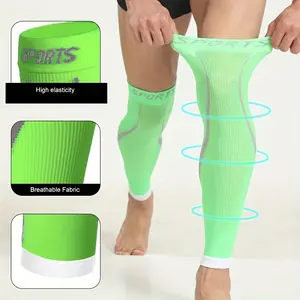 2pcs One Size Fits All Compression Leg Sleeves, Elastic Calf Sleeves, Breathable Calf Sleeve Socks, Calf Support Sports Compression Socks For Marathon Running, Football, Basketball, Riding Sports, Gym, Hiking, Fitness And Weightlifting Muscle