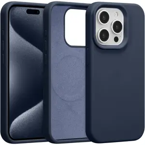 Magnetic Phone Cases for iPhone 17 Pro Max 16 15 14 13 12 Pro Max Premium Liquid Silicone Case,[Compatible with Magsafe][Soft Anti-Scratch Microfiber Lining],Slim Thin Shockproof Phone Cover-Midnight case for iphone 17 Pro Max