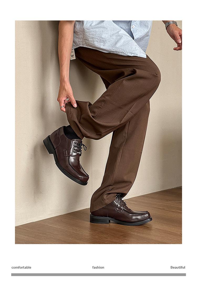 2026 Men's Square Toe Derby Shoes, Niche Trendy Casual Business Formal Shoes, Versatile Dress Shoes for Office & Daily Wear