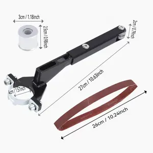 Set (9pcs) Universal Belt Sander for 100/125 Type Angle Grinders, Mini Woodworking Belt Sander, Polishing & Grinding Tool