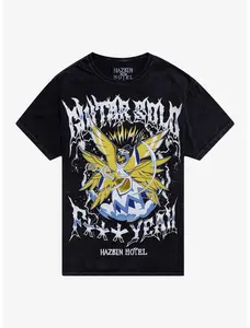 Hazbin Hotel Guitar Solo Adam Mineral T-Shirt, Movie Graphic Tee, Retro Streetwear for Men and Women, Perfect Gift for Movie Fans