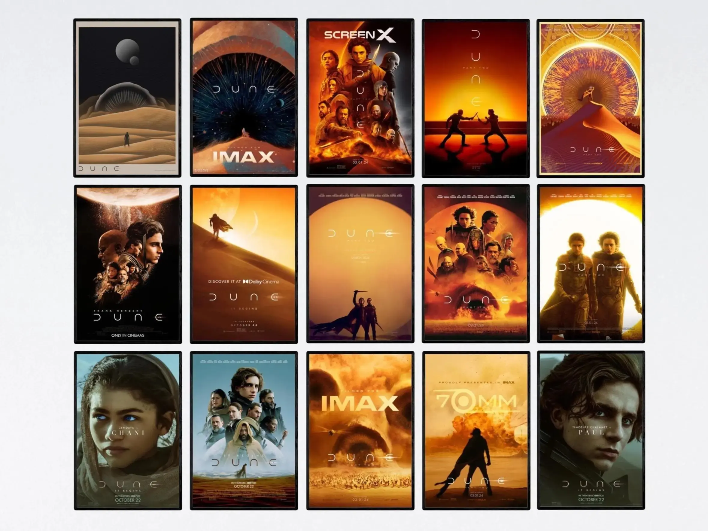 Dune Movie Poster Collection Sci Fi Wall Art Arrakis Landscape Chal@met Zendaya Poster Home Decor Idea, Room Decoration, Ideal GIft