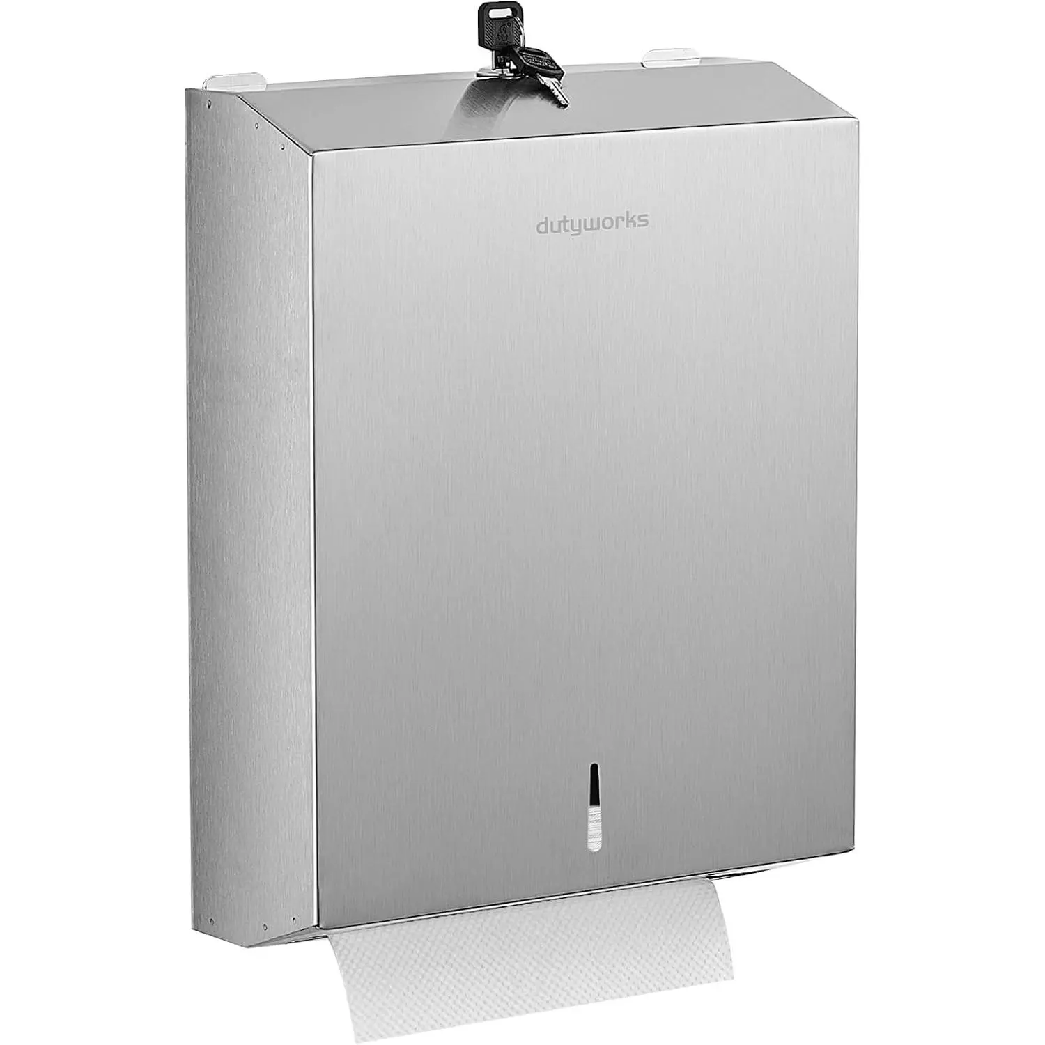 Wall Mount Paper Towel Dispenser Commercial Trifold Stainless Steel Lockable Hand Towel Dispenser for C-Fold & Multifold Towels Large Capacity for Bathroom Office Restaurant