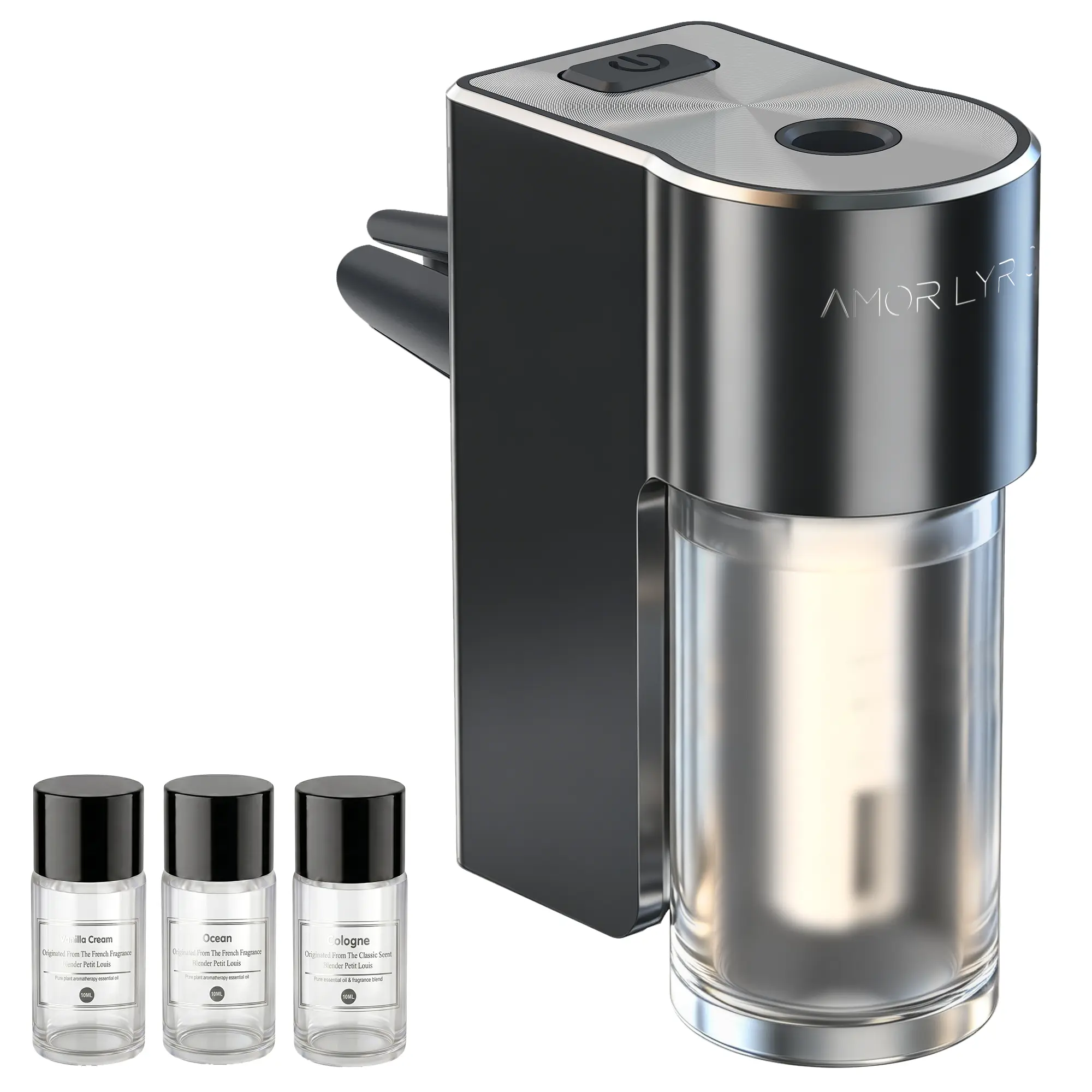 Car Air Vent Diffuser Ocean Scent Portable Mini Car Fragrance Machine with 3 Refills Auto Air Outlet Aromatherapy Diffuser Long Lasting Car Odor Eliminator long-lasting oil