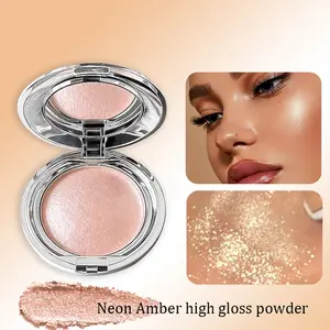 Fall-Ready Highlighter Disc Trio: Diamond Flash & Pearlescent Glow. Creamy Putty Formula, Long-Lasting, Non-Stic 。 ！ky, Smudge-Proof. Rose Gold Case, Instant Glam Makeup