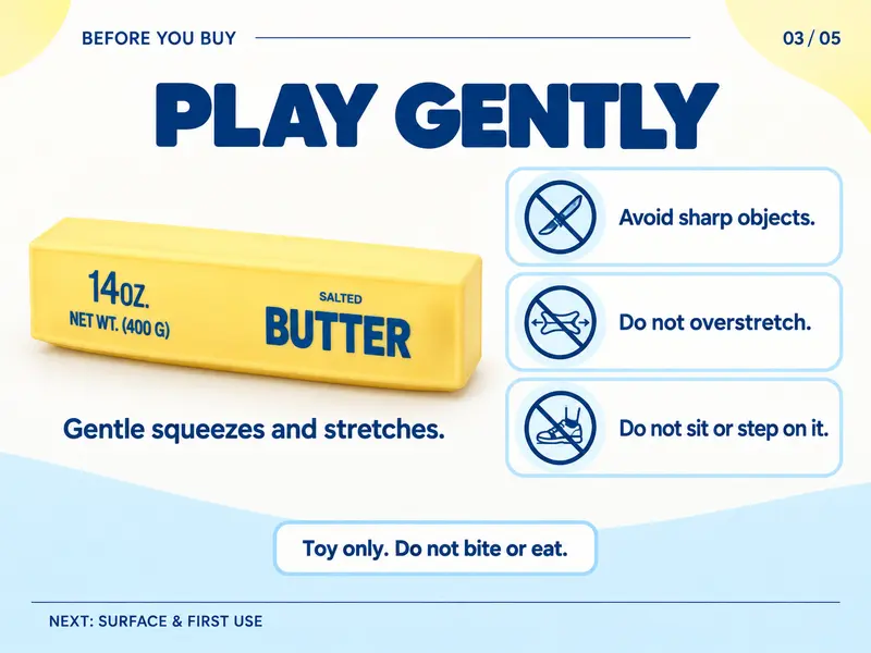 Safe play and care guidance for the jumbo squishy stress ball