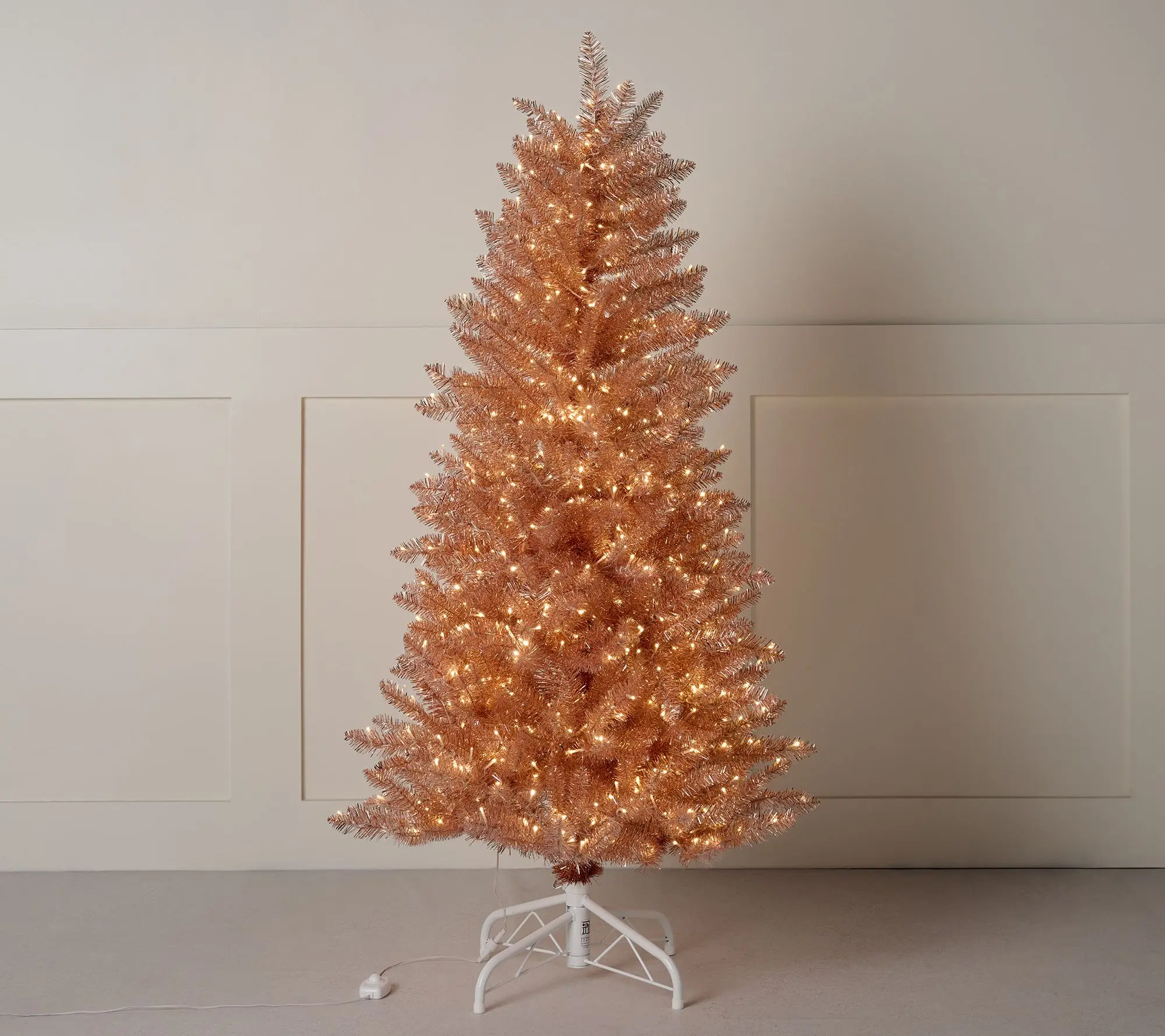 5' Illuminated Tinsel Tree with Color Flip LEDs by Kim Gravel