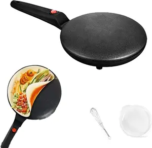 Moss & Stone Electric Crepe Maker With Auto Power Off, Portable Crepe Maker & Non-Stick Dipping Plate, On/Off Switch, Nonstick Coating & Automatic Temperature Control, Pan Apo