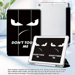 TPU Protective Case for iPad 5/6 9.7", iPad 7th/8th/9th Gen, iPad 10th Gen, mini 4/5 - Angry Face Design, Built-in Pencil Holder, Multi-Angle Stand, Ideal for Work & Play, Perfect Gift, Cute Case for iPad, Play Accessory, Fun Aesthetic, Flexible Cover