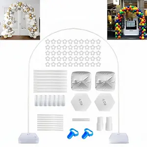 7.8ft*6ft Balloon Arch Stand Kit, Adjustable Backdrop Support Frame, Indoor Outdoor Decor for Wedding, Birthday, Anniversary, Garden, Halloween & Christmas Party