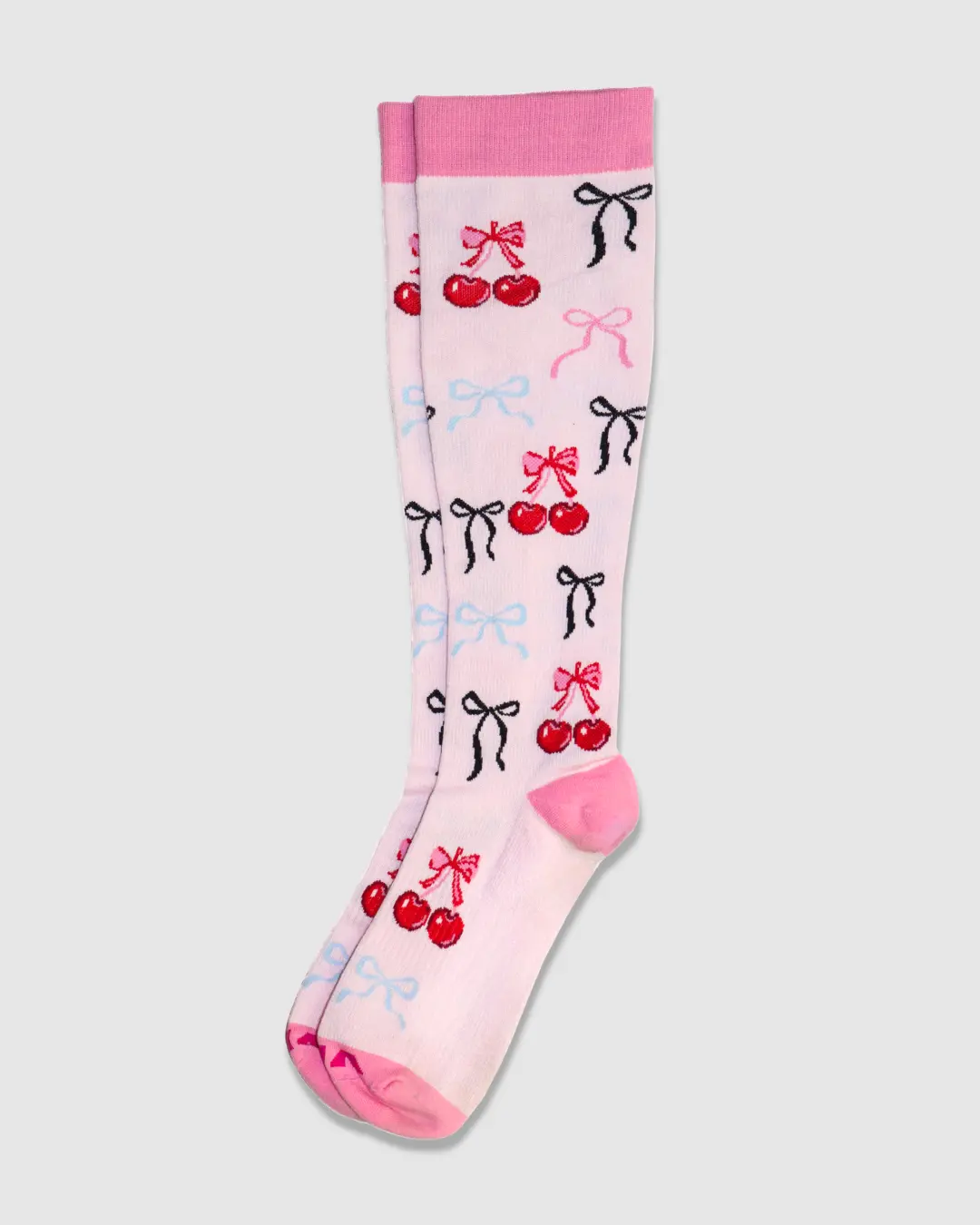 Cherry on Top Compression Socks - Soft Everyday Viscose for Women, Comfortable Fit, Ideal for Everyday Wear