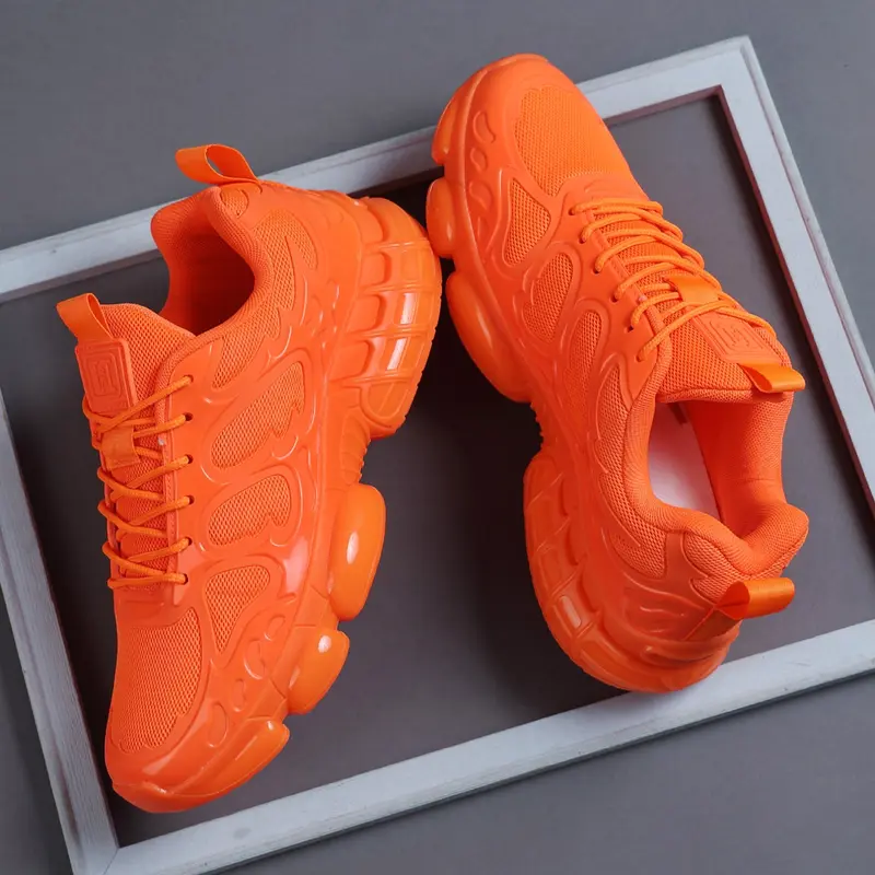 Men's Casual Shoes Lace-Up Chunky Trainers Athletic Shoes Comfortable Sporty Outdoor Shoes High-Quality Cushioned Sneakers All Seasons Medium Width Casual Trainer Shoes Sports Shoes