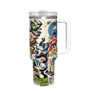 1 Pc 40oz Insulated Mug With Handle And Straw Lid Leakproof Insulated Tumbler Vacuum Insulated Flask Double Wall Cup For Hot Cold Drinks Leak Proof Travel Mug Tumbler Gift For Women Men Car Cup Holder Friendly