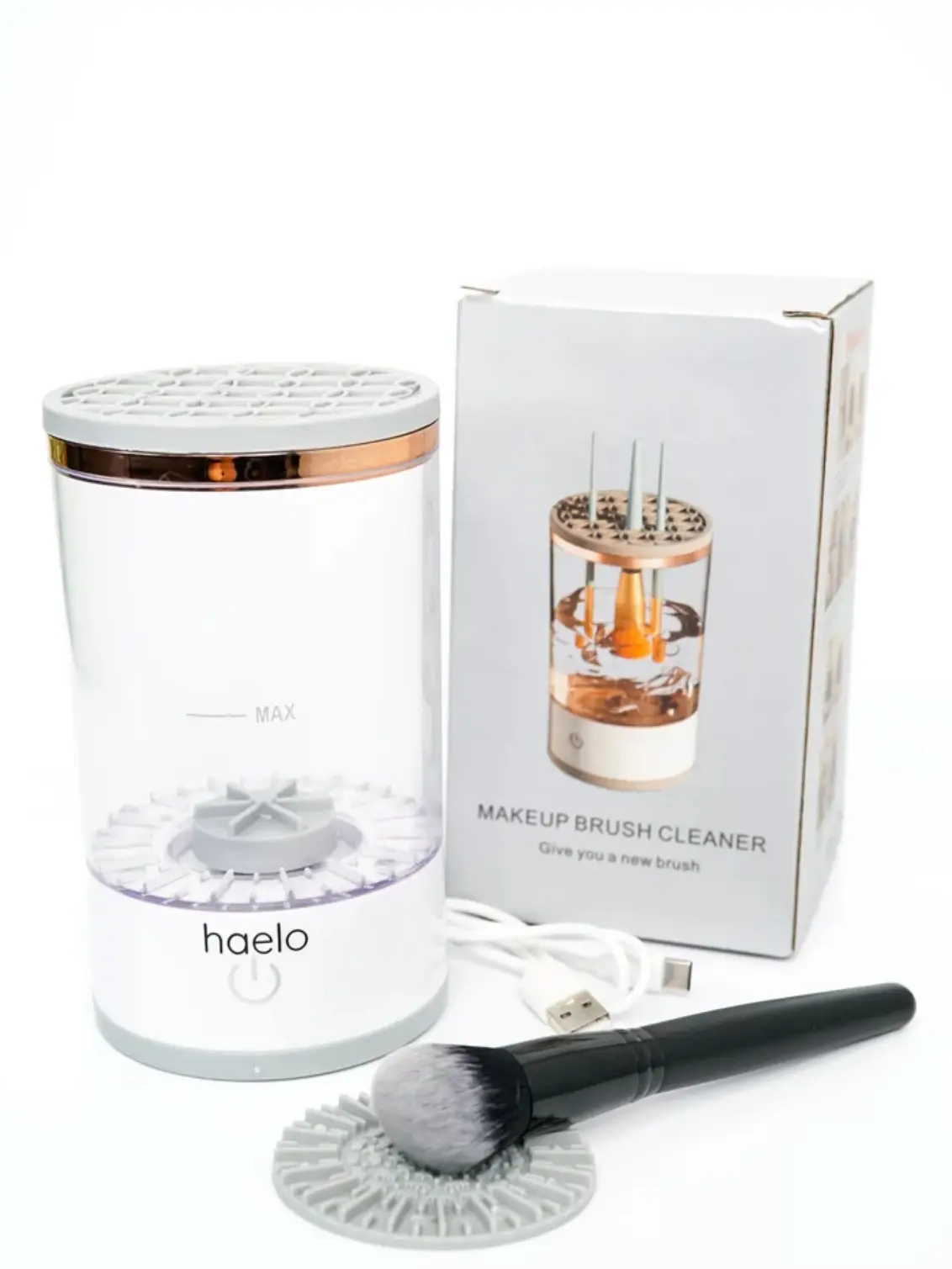 haelo - rechargeable makeup brush cleaner