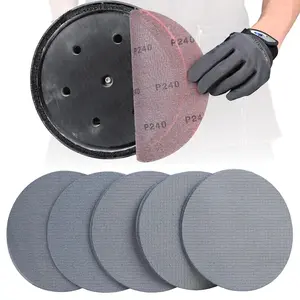 9 Inch  Ceramic Mesh Sanding Disc 240 Grit, Hook and Loop Mesh Abrasive Disc 25 Pack Dust-Free Drywall Sandpaper Discs for Random Orbital Sander