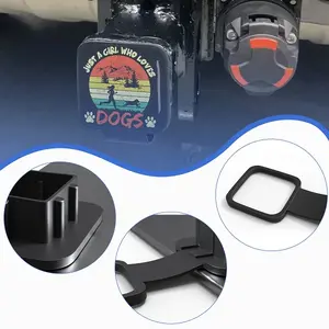 Just a Girl Who Loves Dogs Hitch Cover for 2 Inch Receivers - Trailer Hitch Cover Tube Plug Insert Cap, Compatible with Pickup, SUV, Jeep, Cars, Trucks, RV & More Exterior Accessories
