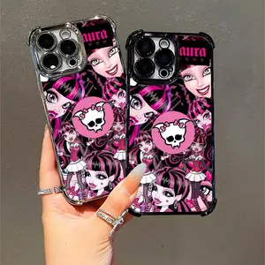 Monster High Draculaura Gothic Anime iPhone Case, Compatible with iPhone 11/12/13/14/15/16 (Pro Max/Plus) - Perfect for Anime Fans & Halloween Lovers