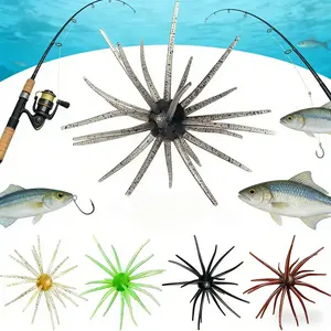 Simulation Sea Urchin Soft Fishing Baits Artificial Lures for Bass, Snakehead, Catfish & Mandarin Fish