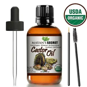ORGANIC CASTOR OIL-For Hair, Eyelashes, Body, Face And Eyebrows, Castor Oil Cold Pressed , Hair Care Oils, Hair Oil For Dry Damaged Hair, Skin Nails Haircare Comfort