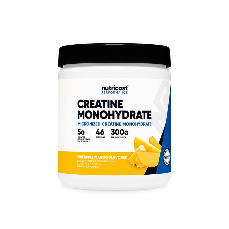 Nutricost Micronized Creatine Monohydrate Powder featuring Frozen Lemonade and Island Cooler