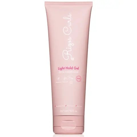 Rizos Curls Light Hold Gel with Rosemary, Flaxseed and Aloe Vera for weightless hold and frizz control