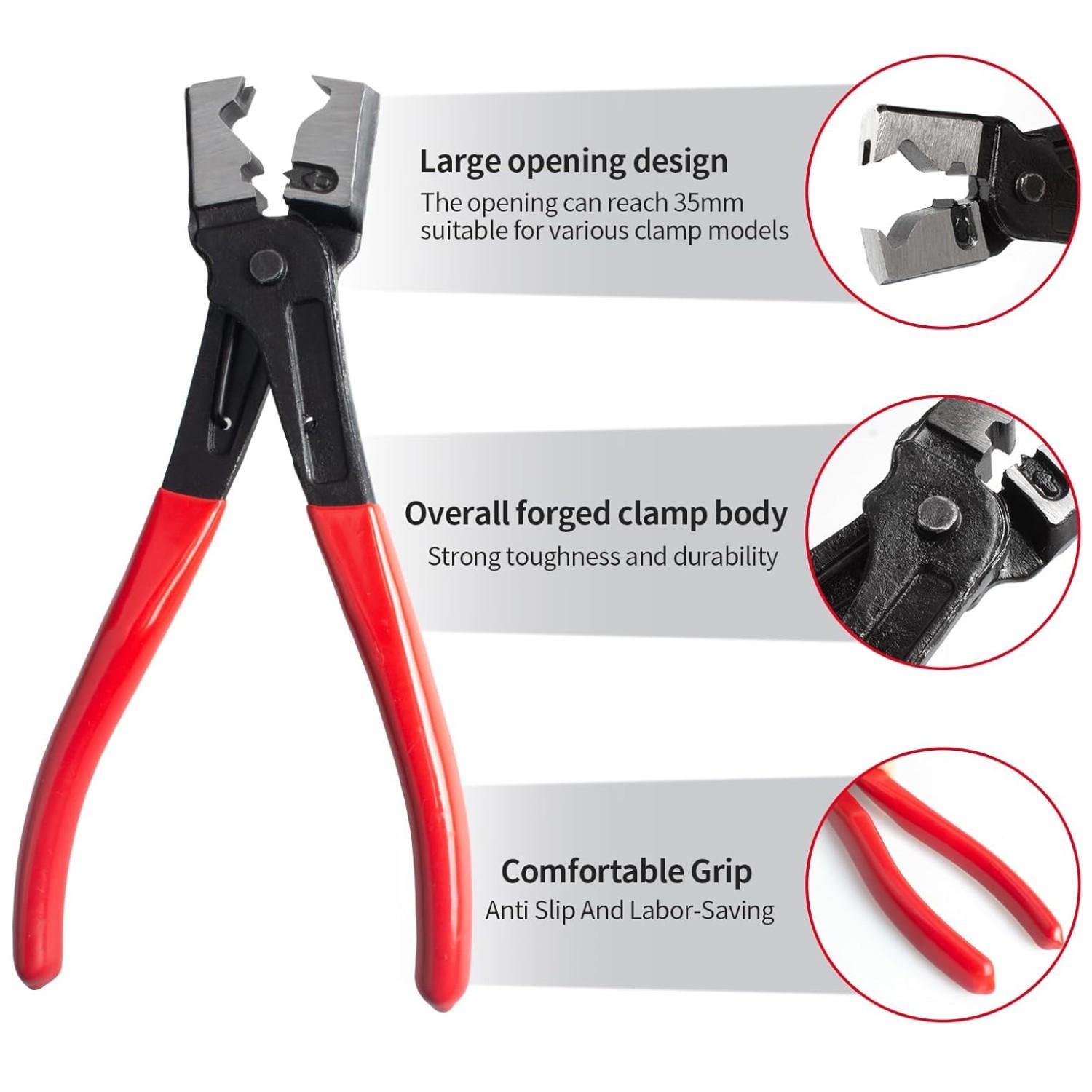 1 Piece Automotive Electrical Disconnect Pliers, Electrical Connector Removal Tool, Automotive Hose Clamp Pliers, Trim Clip Removal Tools, Wire Terminal Remover for Auto Repair