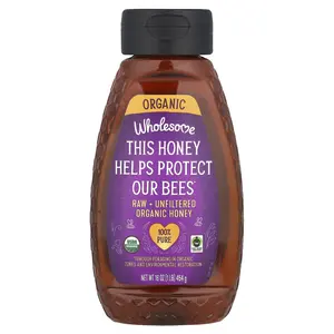 Wholesome Sweeteners Raw + Unfiltered Organic Honey, 16 oz (454 g)